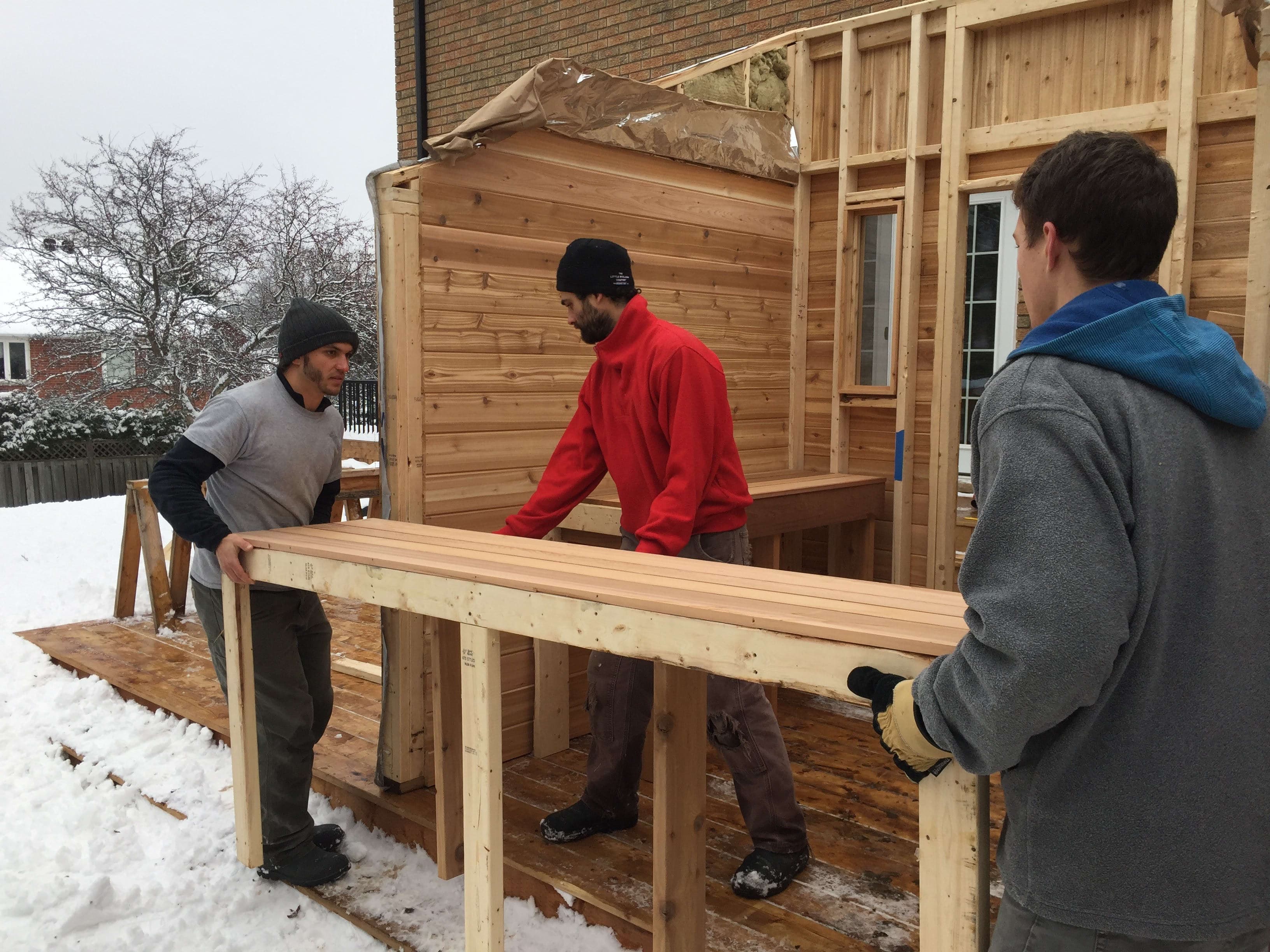 Sauna craftsmanship detail